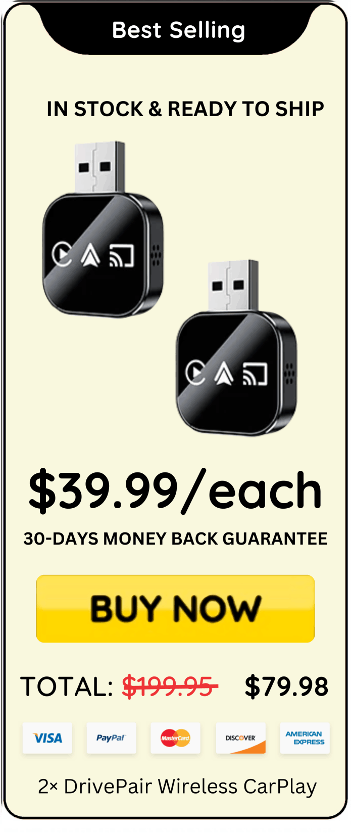 DrivePair Wireless CarPlay package price 